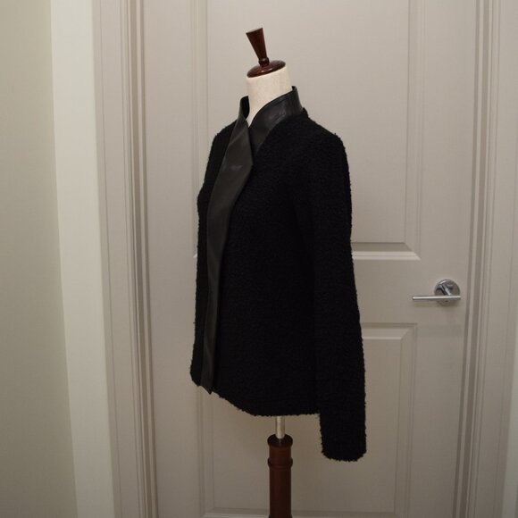 Hilton Hollis - Black Boucle and Leather Jacket - M - Picture 4 of 8